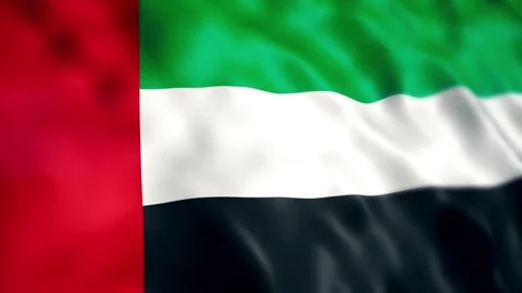UAE Flag Waving Animation Stock Footage 276704392