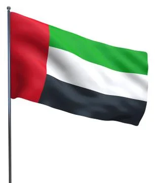 UAE flag waving Stock Illustration