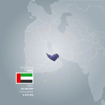 UAE information map. Stock Illustration