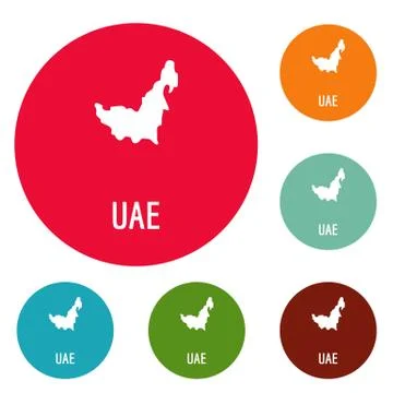 UAE map in black simple イラスト素材