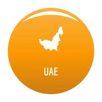 UAE map in black simple イラスト素材
