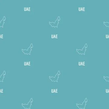 UAE map thin line vector simple Illustrazione stock