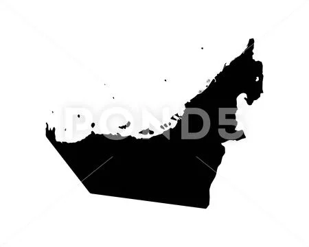 UAE Map. United Arab Emirates Country Map. Emirati National Nation ...