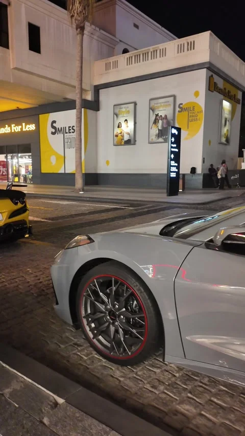 UAE, September 10, 2026: Luxury and exotic supercars parked at night⁠ 動画素材 345181525