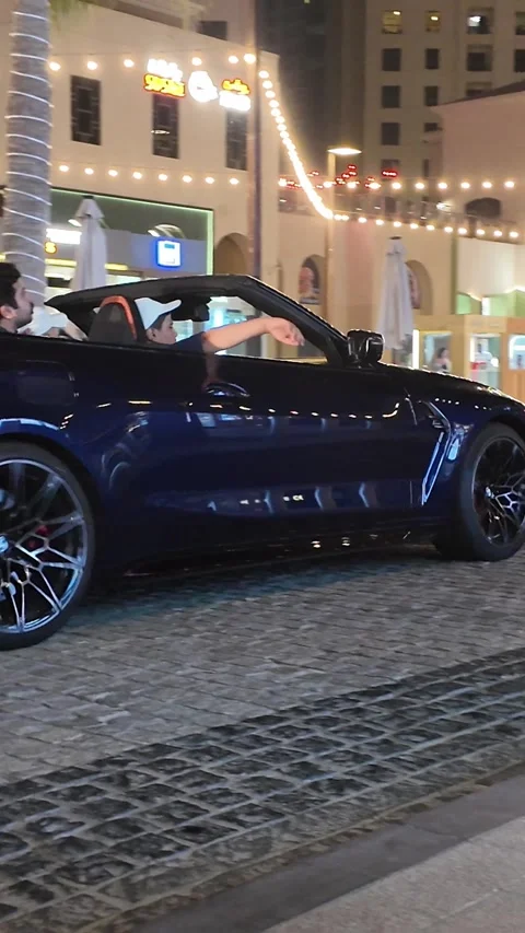 UAE, September 10, 2026: Luxury and exotic supercars parked at night⁠ Stock Footage 345181573