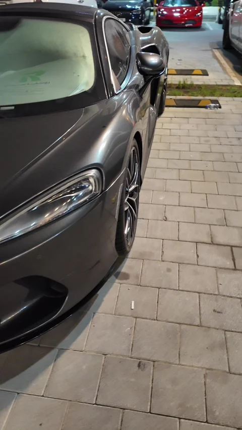 UAE, September 10, 2026: Luxury and exotic supercars parked at night⁠ 動画素材 345181990