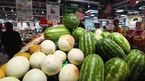 UAE - September 13, 2026 - Interior view of Wemart Asian supermarket and fo.. Stock Footage 345505586