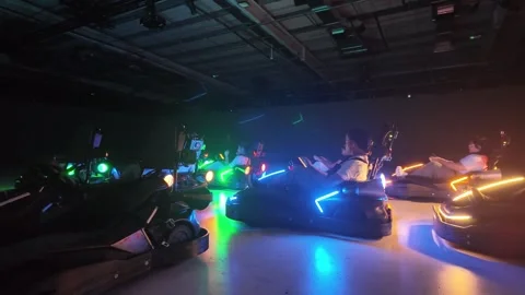 UAE - September 25, 2026 - Visitors experiencing immersive VR gaming and in.. Video stock 346469606