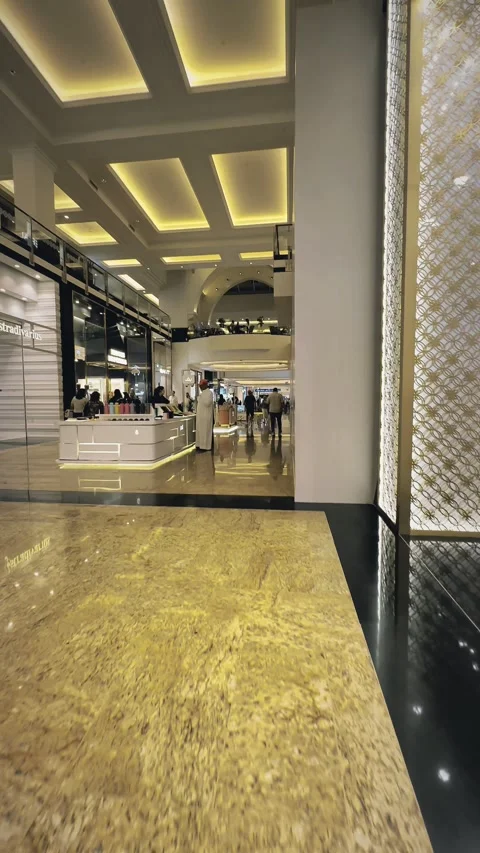 UAE - September 6, 2026 - Interior view of shoppers and modern architecture.. Stock Footage 344798891