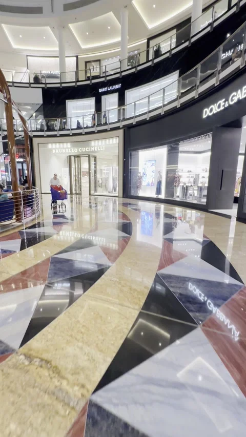 UAE - September 6, 2026 - Interior view of shoppers and modern architecture.. Stock Footage 344798918
