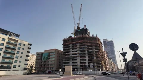 UAE - September 8, 2026 - Scenic urban footage of Sheikh Zayed Road traffic.. Stock Footage 345042309