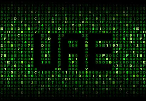 UAE text on hex code illustration Stock-Illustration