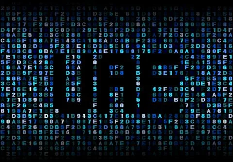 UAE text on hex code illustration Stock Illustration