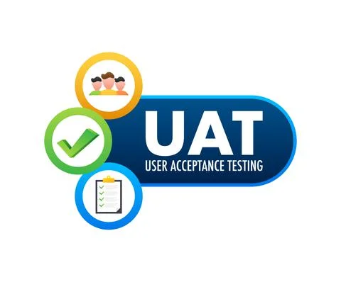 UAT - User Acceptance Testing. Software testing concept. Development quality Stock Illustration