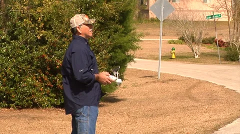 UAV-20, drone helicopter, MWS, Licensed helicopter pilot operate drone Stock Footage 47213762