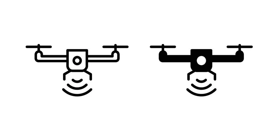Uav drone icon design. Simple Vector illustrations.. Stock Illustration