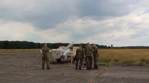 UAV ScanEagle ready for launch Stock Footage 25041776