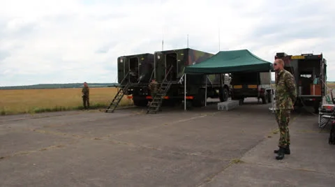 UAV ScanEagle ready for launch Stock Footage 25041779