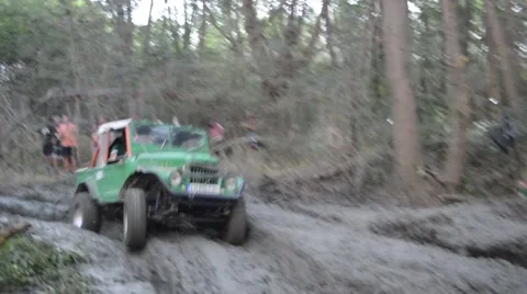 UAZ jump editorial Stock Footage 67443093