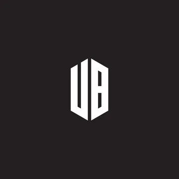 UB Logo monogram with hexagon shape style design template Stock Illustration