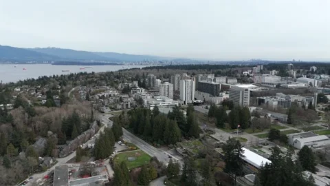 UBC Flag Pole On Crescent Road In Vancouver, British Columbia, Canada. Aerial Stockbeeldmateriaal 333518252