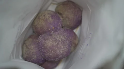 Ube Purple Bread Bag Stock-Footage 139171214
