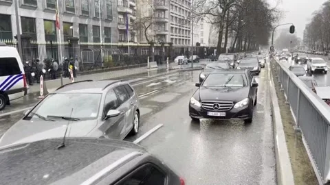 Uber drivers protest the law that prohibits picking up rides through the app, BR Stock Footage 204001331