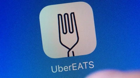 Uber Eats App Icon Launching On Smartphone Screen Stock Footage 77576385