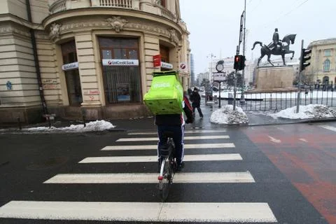 Uber Eats courier - Bucharest Photos