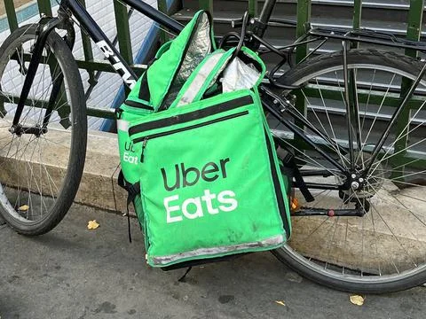 Uber Eats delivery bag Foto stock