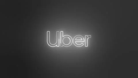 Uber Logo Neon Sign Stock Footage 157699980