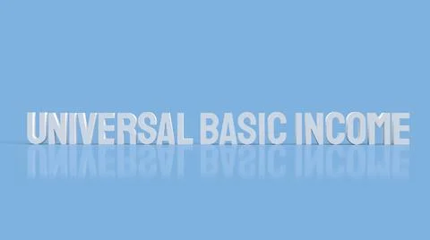 The Ubi or  Universal Basic Income is a government program in which every adu Stock-Illustration
