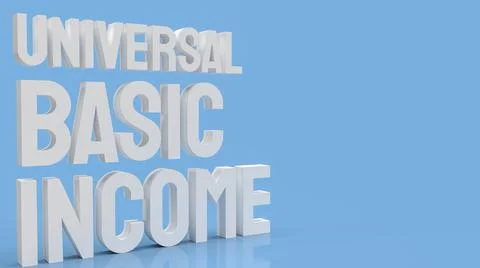 The Ubi or  Universal Basic Income is a government program in which every adu Stock-Illustration