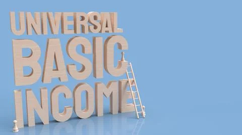 The Ubi or  Universal Basic Income is a government program in which every adu Stock-Illustration