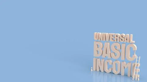The Ubi or  Universal Basic Income is a government program in which every adu Stock-Illustration