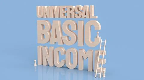 The Ubi or  Universal Basic Income is a government program in which every adu Illustrazione stock