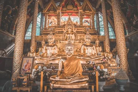 Ubon Thani temple view in Eastern Thailand Stock Photos