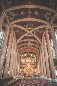 Ubon Thani temple view in Eastern Thailand Stock Photos