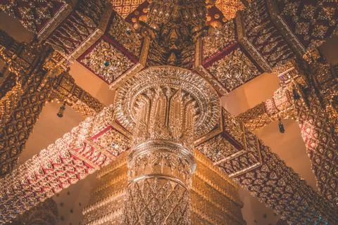 Ubon Thani temple view in Eastern Thailand Stock Photos