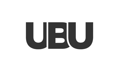 UBU logo design template with strong and modern bold text. Initial based ve.. Stock Illustration