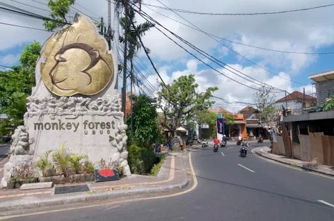 Ubud Monkey Forest monument Stock Photos