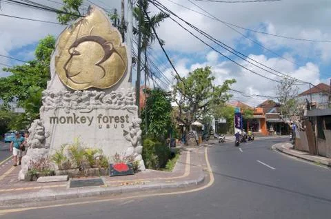 Ubud Monkey Forest monument Stock-Fotos