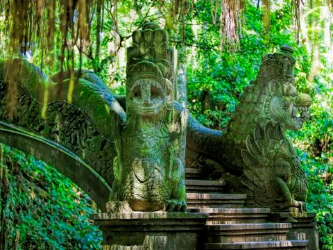 Ubud Monkey Forest Stock Photos