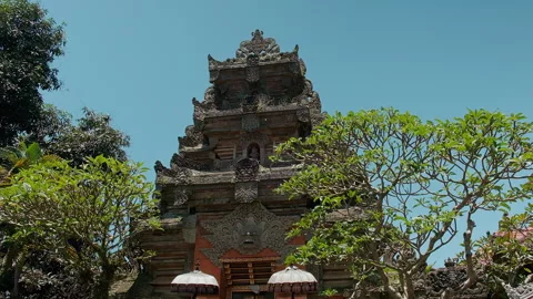 Ubud Royal Palace temple gate, Ubud, Bali 库存影片 336514620