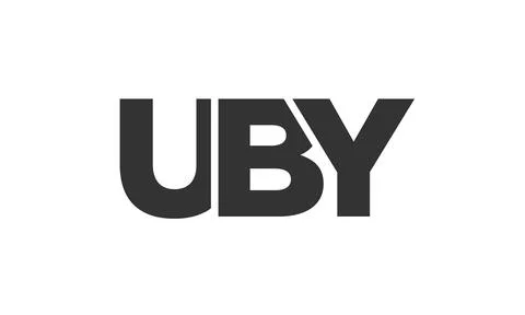 UBY logo design template with strong and modern bold text. Initial based ve.. 库存插图