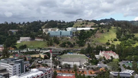 UC Berkeley campus with Beaux-Arts buildings, red-tile rooftops and Stock Footage 337111302