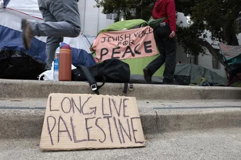 UC Berkeley students protest in support of Palestine, USA - 23 Apr 2024 Stock Photos