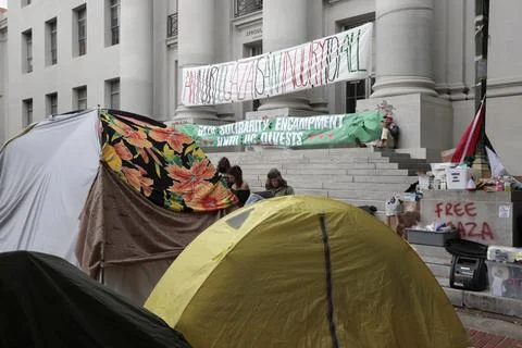 UC Berkeley students protest in support of Palestine, USA - 23 Apr 2024 Stock Photos