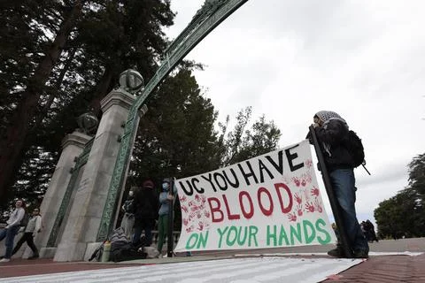 UC Berkeley students protest in support of Palestine, USA - 23 Apr 2024 Stock Photos