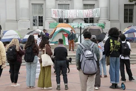 UC Berkeley students protest in support of Palestine, USA - 23 Apr 2024 Stock Photos